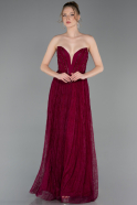 Long Plum Dantelle Prom Gown ABU6160