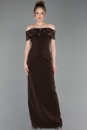 Long Brown Prom Gown ABU6161