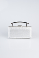 Silver Patterned Evening Bag SH861
