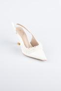 White Leather Evening Shoe AB2119