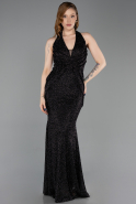 Long Black Beaded Mermaid Prom Dress ABU6165