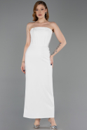 Midi White Party Dress ABK2628