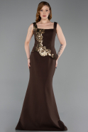 Brown Long Mermaid Prom Dress ABU5768
