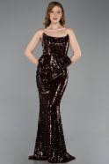 Long Brown Mermaid Prom Dress ABU5721