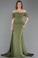 Long Olive Drab Evening Dress ABU6167