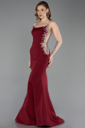 Long Burgundy Mermaid Evening Gown ABU6168