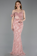 Long Powder Color Evening Dress ABU6059