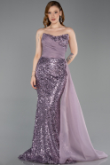 Long Lavender Scaly Evening Dress ABU6173