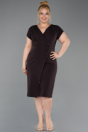 Midi Brown Plus Size Cocktail Dress ABK2614