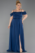 Long Navy Blue Formal Plus Size Dress ABU6185