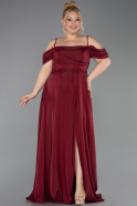 Long Burgundy Formal Plus Size Dress ABU6185