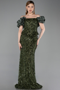 Olive Drab Long Scaly Mermaid Prom Dress ABU5780