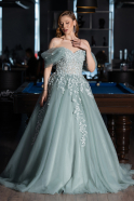 Mint Long Designer Evening Dress ABU3600