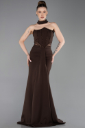 Brown Long Evening Dress ABU5476