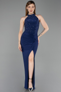 Long Navy Blue Prom Gown ABU6215