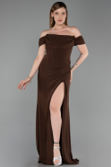 Long Brown Prom Gown ABU6216
