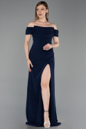 Long Navy Blue Prom Gown ABU6216