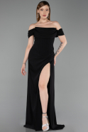 Long Black Plus Size Prom Dress ABU6246