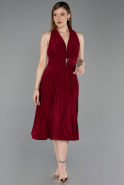 Midi Burgundy Cocktail Dress ABK2636