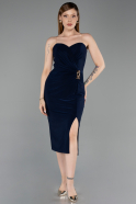 Midi Navy Blue Cocktail Dress ABK2637