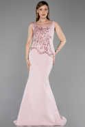 Long Powder Color Evening Dress ABU6225