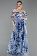 Long Navy Blue Evening Dress ABU6226