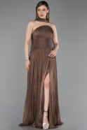 Long Brown Chiffon Evening Dress ABU6233