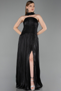 Long Black Chiffon Evening Dress ABU6233