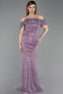 Long Lavender Scaly Evening Dress ABU6237