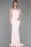 Long Powder Color Dantelle Evening Dress ABU6207