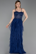 Long Navy Blue Evening Dress ABU6245
