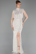 Mink Long Scaly Evening Dress ABU2752