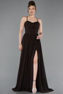 Long Brown Chiffon Prom Gown ABU6223