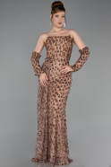 Long Copper Scaly Evening Dress ABU6224