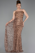 Long Copper Scaly Evening Dress ABU6224