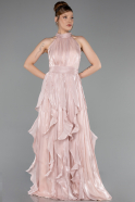 Long Powder Color Chiffon Prom Gown ABU6227
