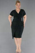 Midi Emerald Green Plus Size Cocktail Dress ABK2641