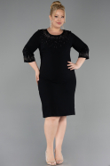 Midi Black Plus Size Cocktail Dress ABK2648