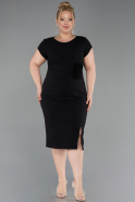 Midi Black Plus Size Cocktail Dress ABK2649