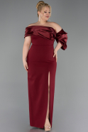Burgundy Long Formal Plus Size Dress ABU5047