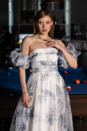 Long Navy Blue Evening Dress ABU6228
