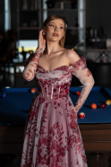 Long Red Evening Dress ABU6226