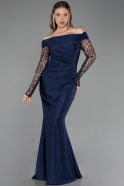 Long Navy Blue Evening Dress ABU6273