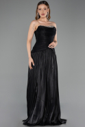 Long Black Chiffon Evening Dress ABU6277