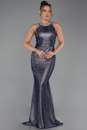 Long Navy Blue Evening Dress ABU6295