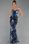 Long Navy Blue Evening Dress ABU6299