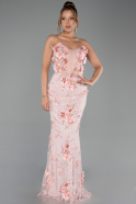 Long Powder Color Evening Dress ABU6299