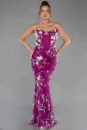 Long Violet Evening Dress ABU6299