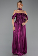 Long Fuchsia Chiffon Prom Gown ABU6300