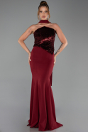Long Burgundy Mermaid Prom Dress ABU5924